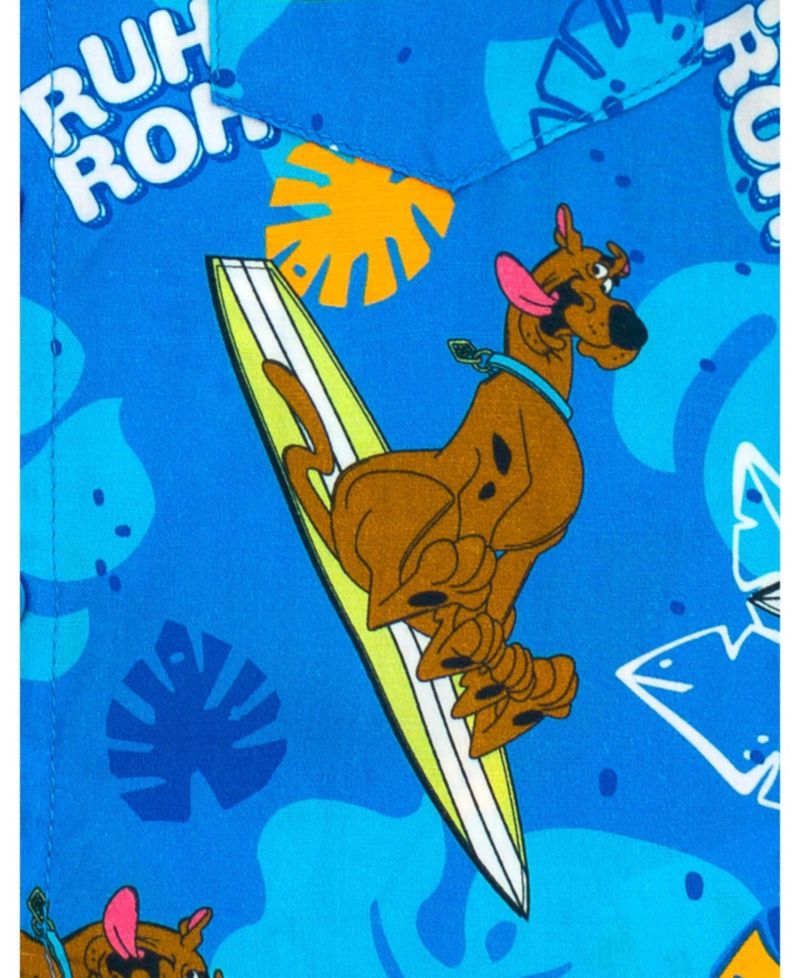 Toddler Boys Scooby-Doo Hawaiian Button Down Dress Shirt