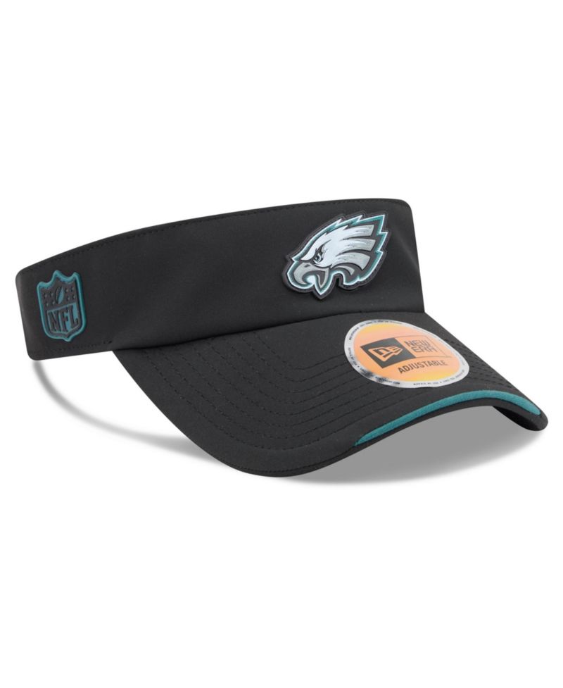Men's Black Philadelphia Eagles 2026 Sideline Adjustable Visor Hat