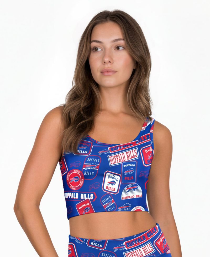 Women's Buffalo Bills Grady Allover Print Wireless Unlined Full-Coverage Bralette