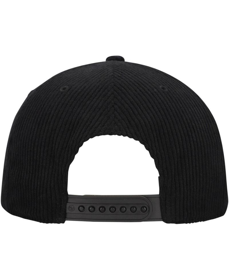 Men's Black Miami Heat Double Header Sidepatch Cord Hitch Adjustable Hat