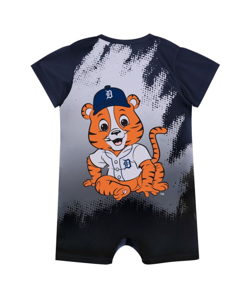 Baby Boys and Girls Navy Detroit Tigers Baby Mascot Bodysuit
