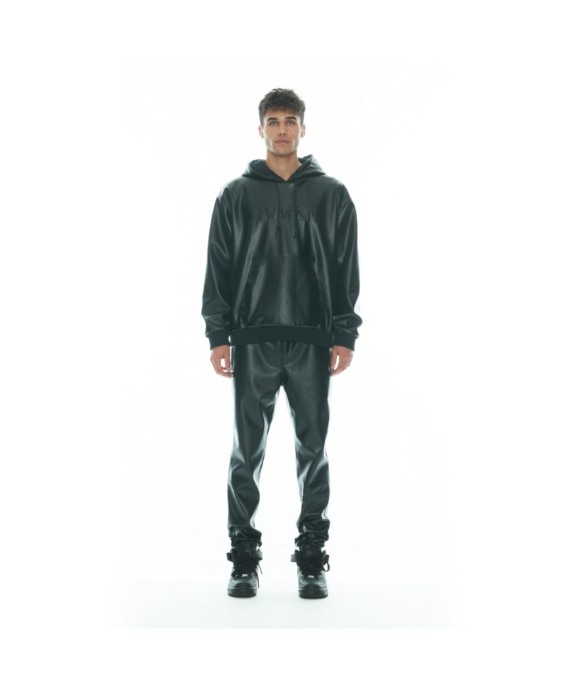 Men's Faux Leather Jogger