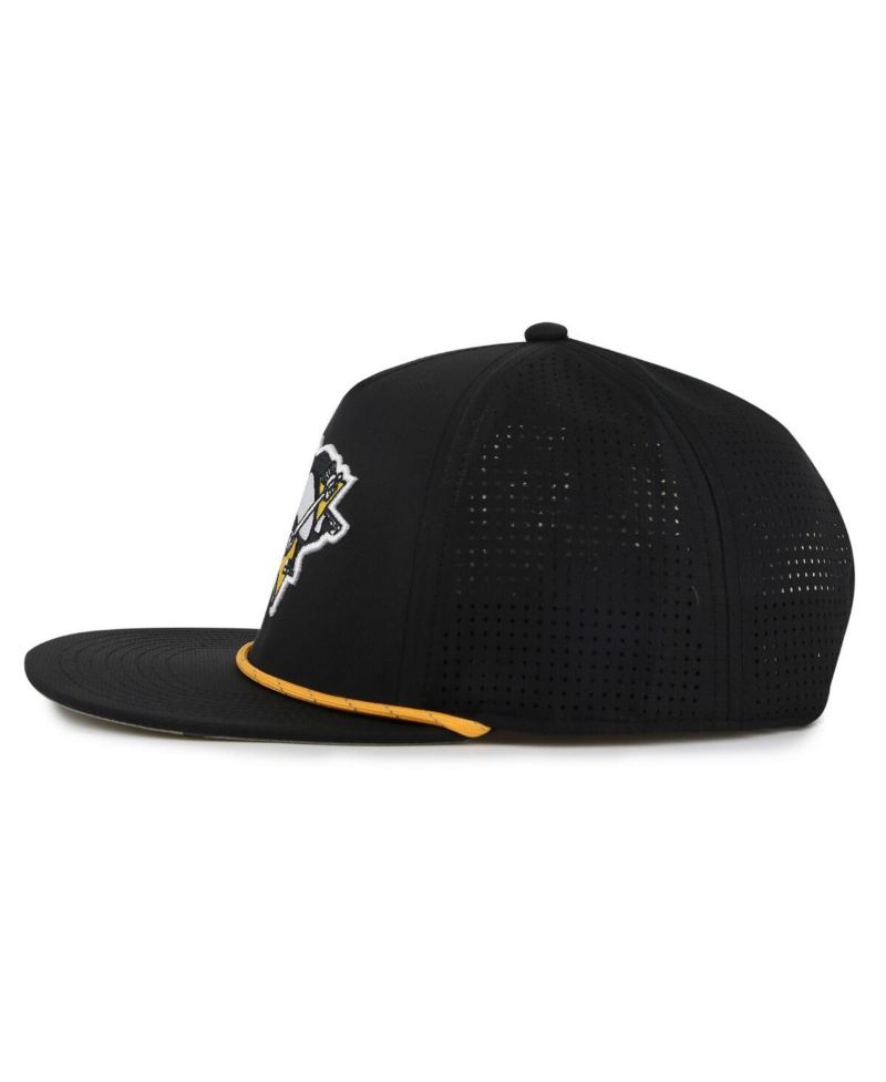 Men's Black Pittsburgh Penguins Buxton Pro Tech Adjustable Hat