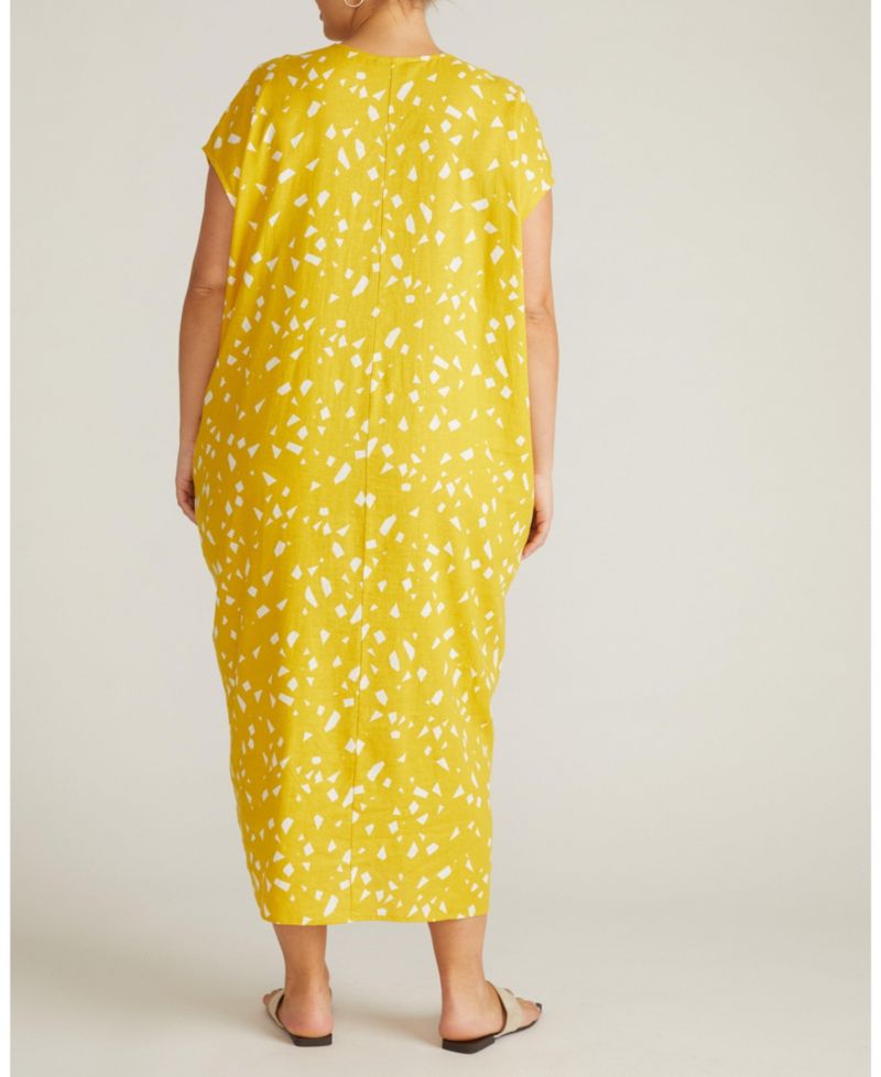 Plus Size Cabana Linen Kaftan