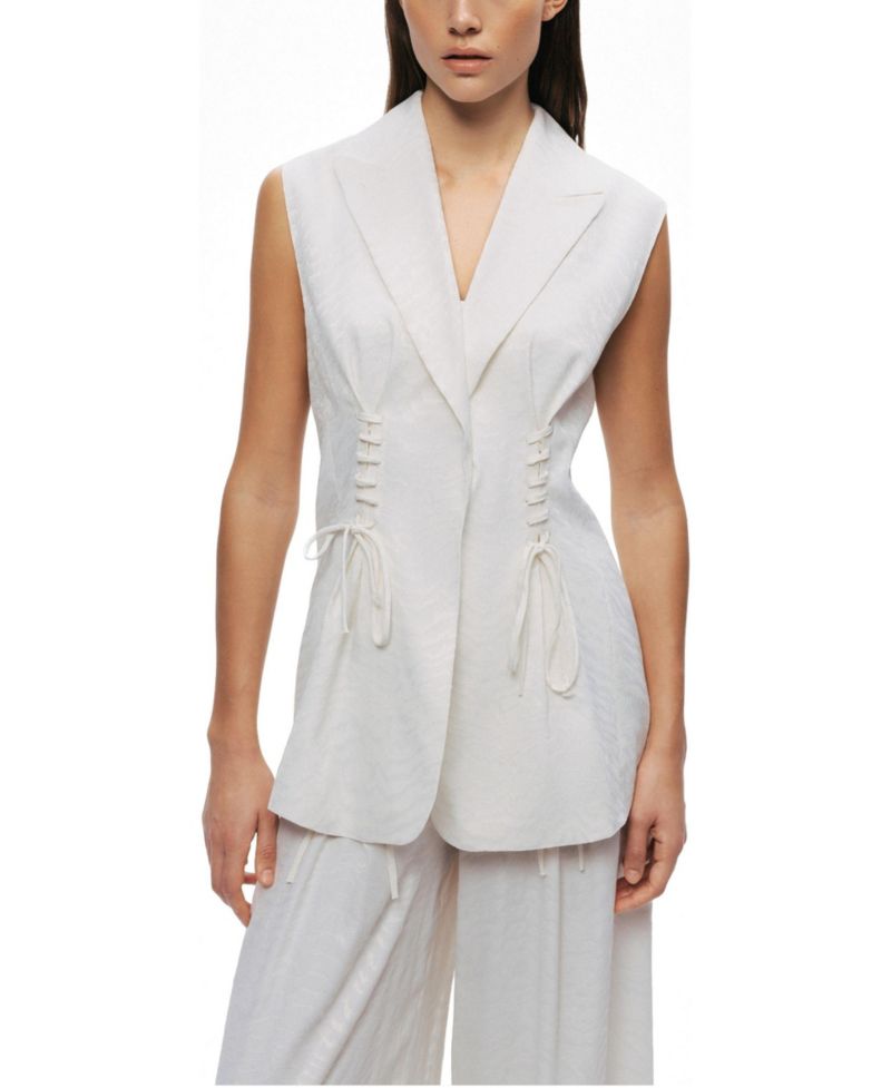 Women's Lace-Up Waist Tailored Vest