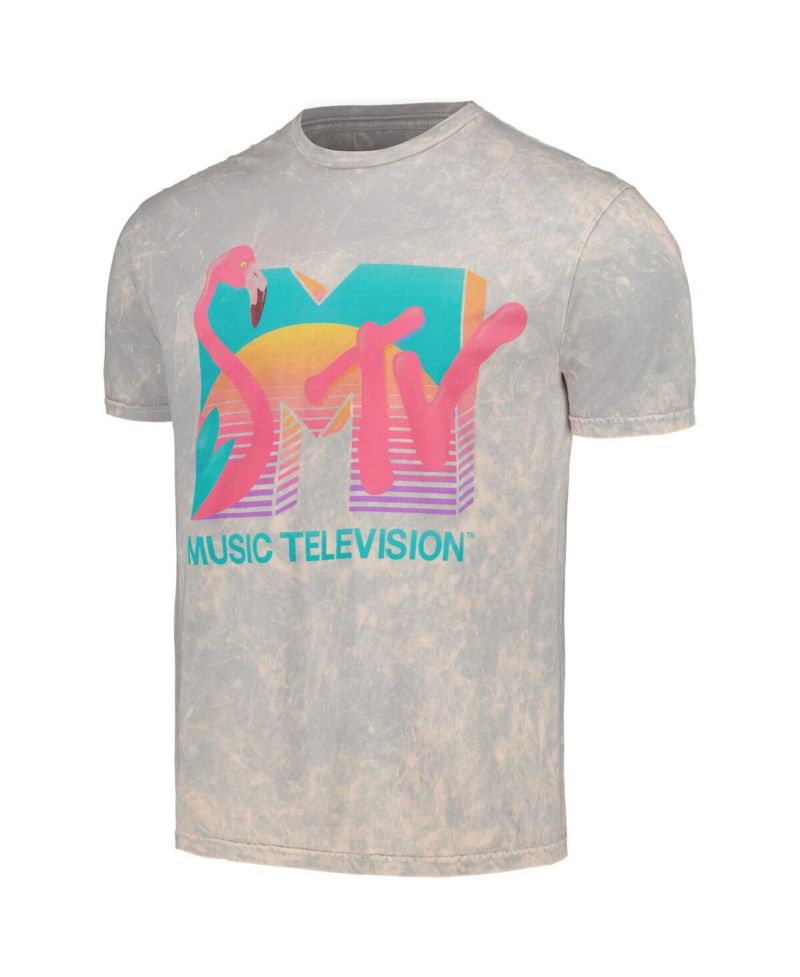 Men's Gray MTV Flamingo Washed T-shirt