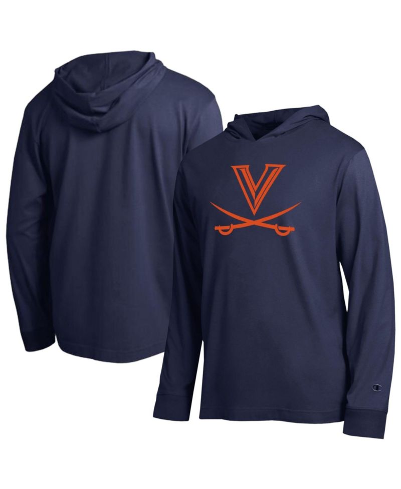 Men's Navy Virginia Cavaliers Tonal All-Star Long Sleeve Hooded T-Shirt