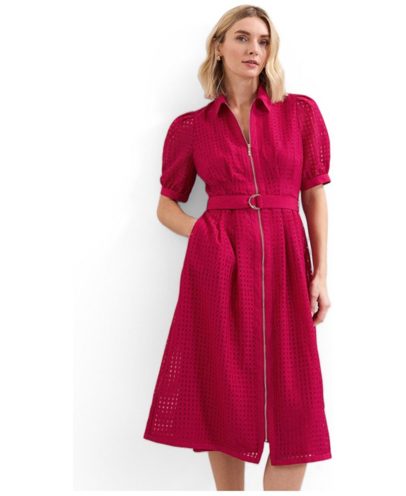 Women's Carey Belted Midi Shirt Dress