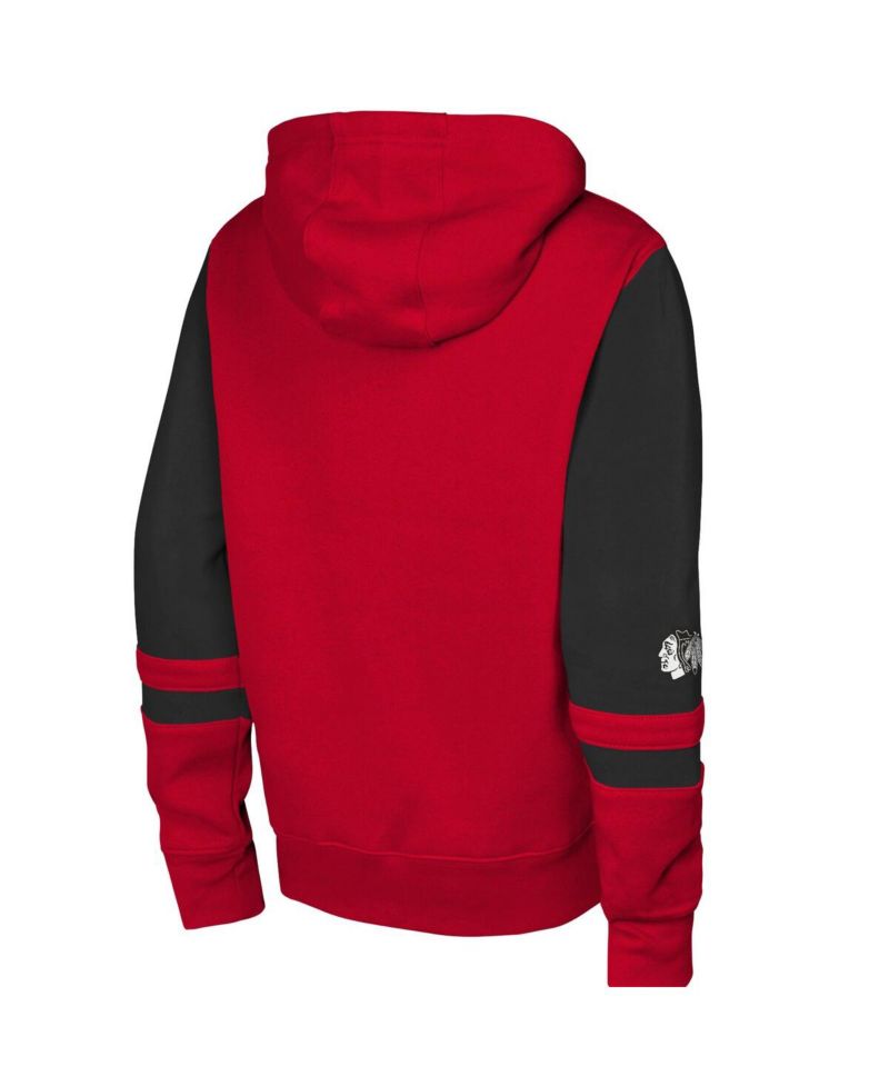 Big Boys and Girls Red Chicago Blackhawks Face Off Full-Zip Hoodie