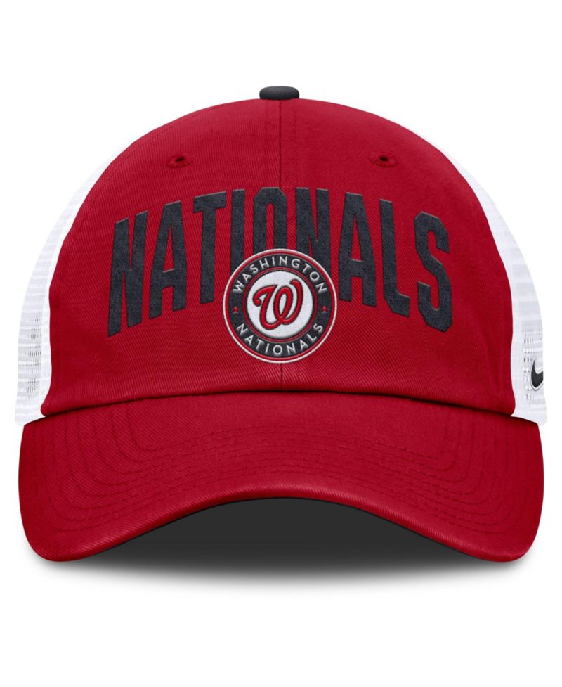 Men's Red Washington Nationals Primetime Club Adjustable Trucker Hat