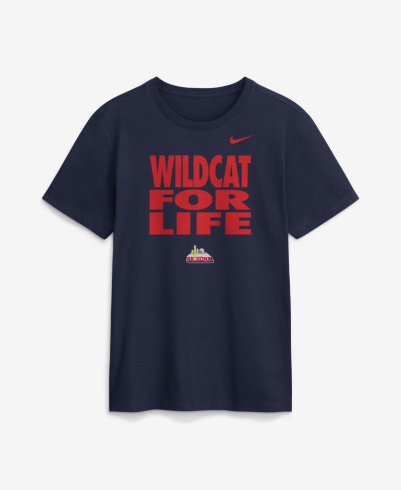 Men's Nike Navy Arizona Wildcats 2026 Sideline Dri-FIT Slogan T-Shirt