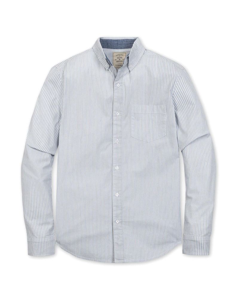 Men's Hope and Henry Organic Long Sleeve Stretch Poplin Button Down Shirt