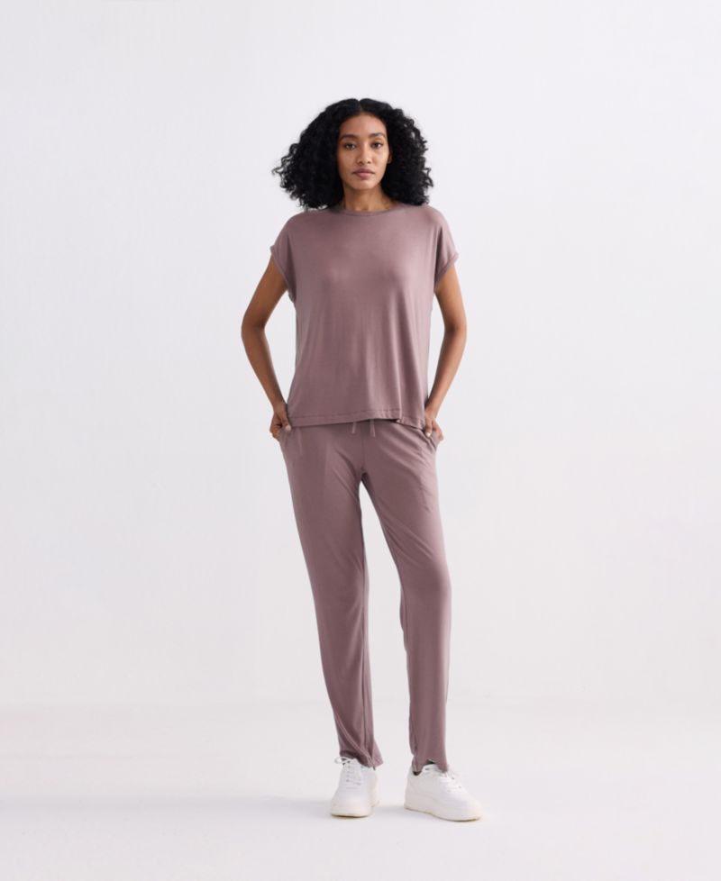 Women's Relaxed Tee in Dusty Rose
