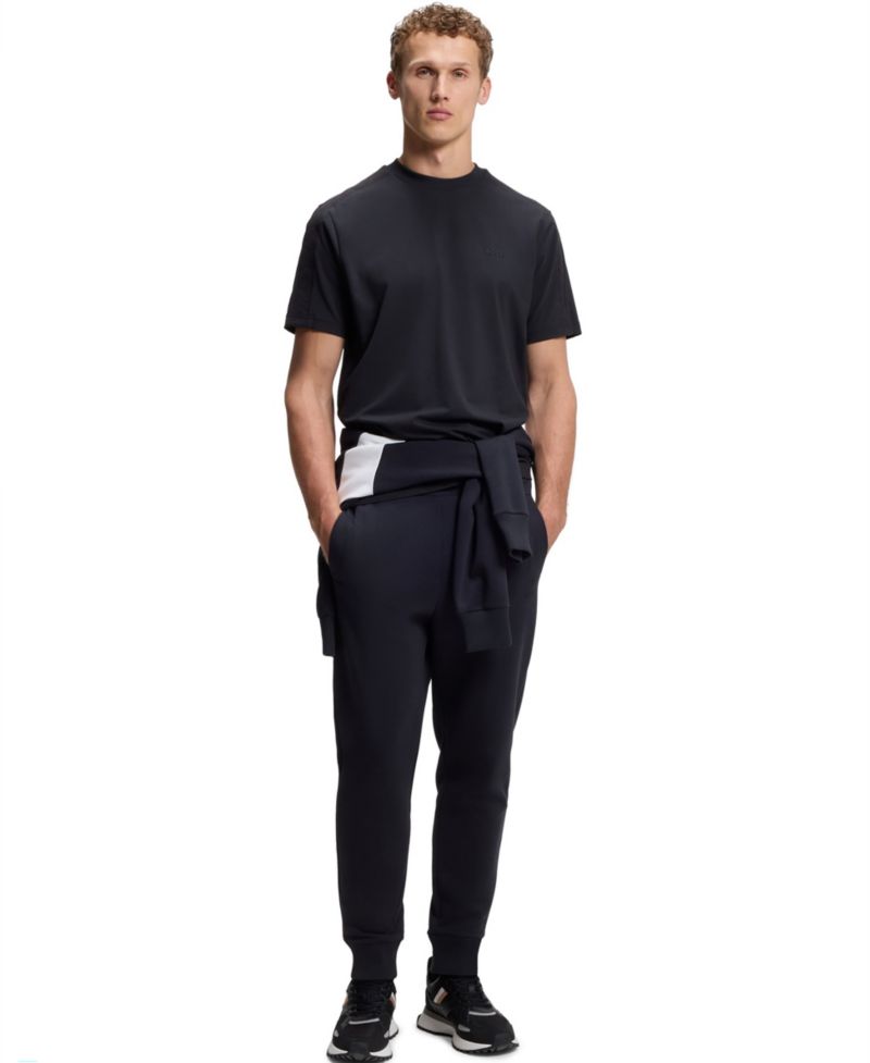 Men's Stretch-Cotton Regular-Fit Jacquard Tape T-Shirt