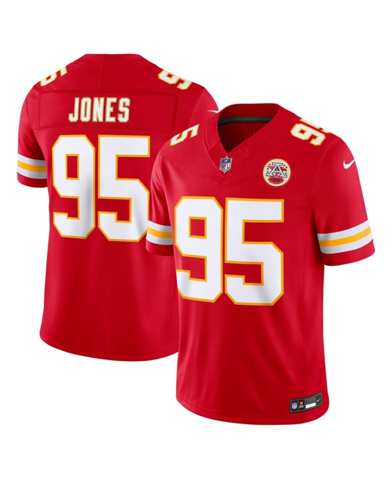 Men's Chris Jones Red Kansas City Chiefs Vapor F.U.S.E. Stitched Limited Jersey