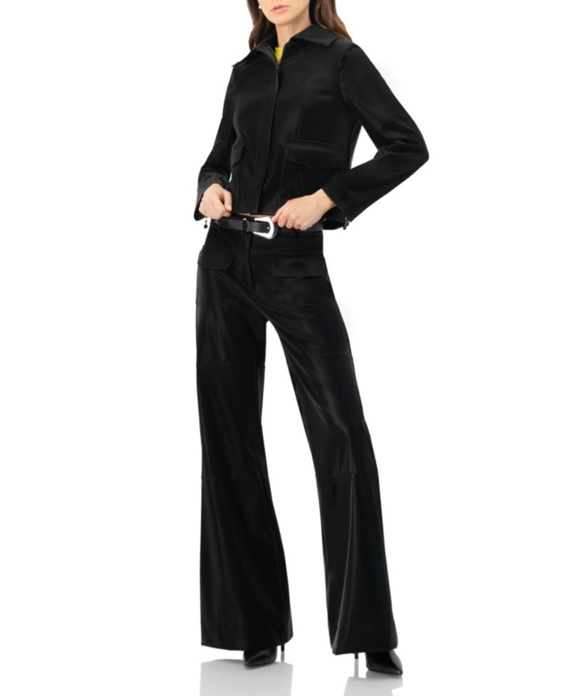 Women's High Shine Biker Jacket
