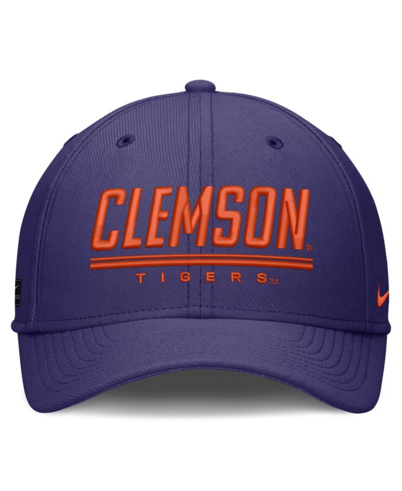 Men's Purple Clemson Tigers Game Day Rise Swooshflex Hat