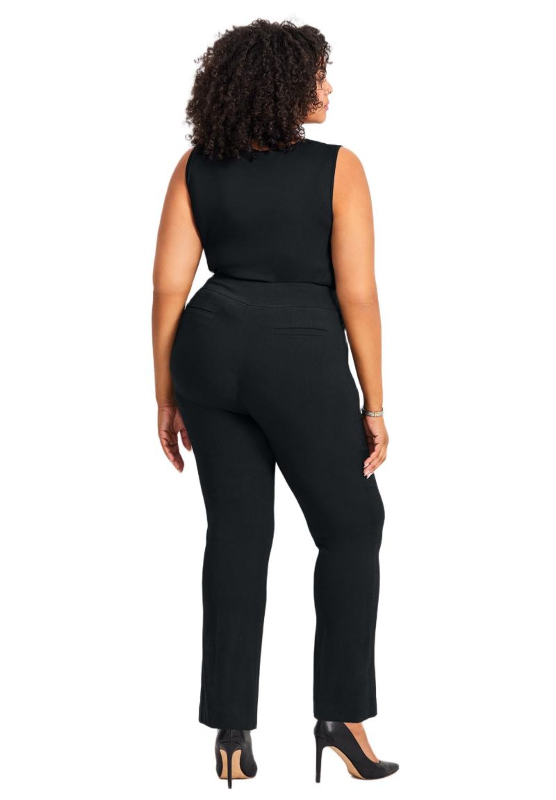 Women's Plus Size Petite Super Stretch Zip Pant