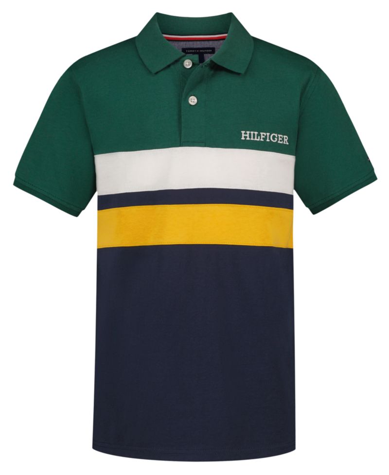 Boys' 2T-7 Paneled Short-Sleeve Polo Shirt