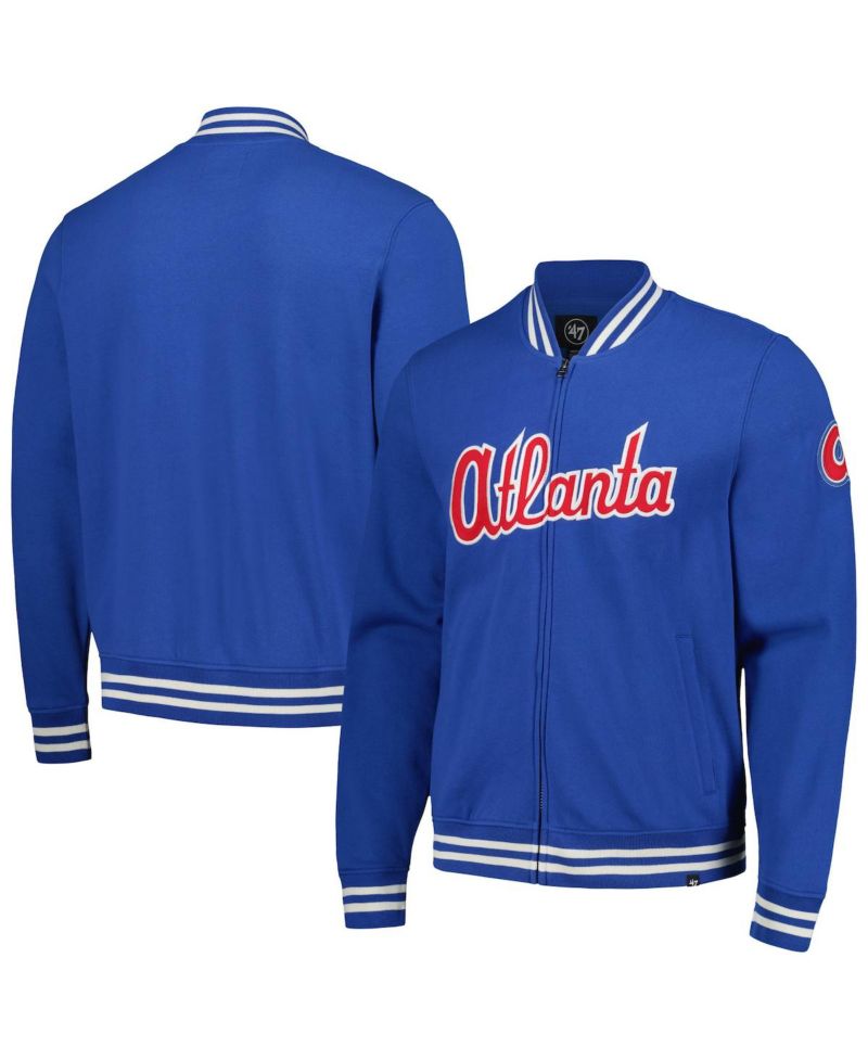 Men's Royal Atlanta Braves Pack Pro Camden Full-Zip Track Jacket