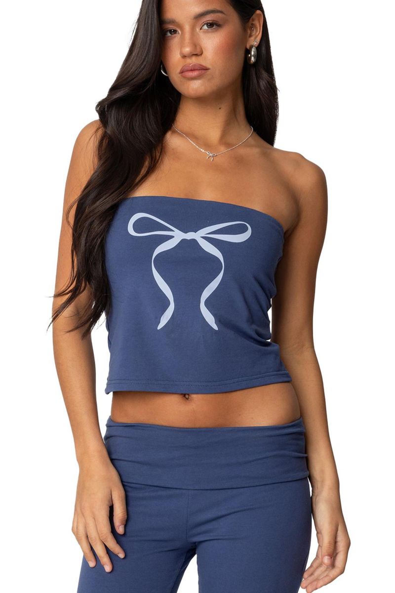 Women's Aiyana Bow Built In Bra Tube Top