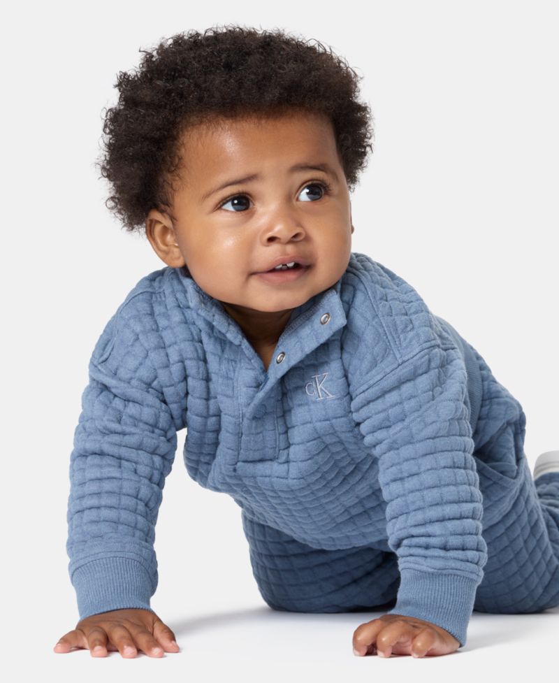 Baby Boys' Long-Sleeve Mock-Neck Top and Joggers, 2-Piece Set