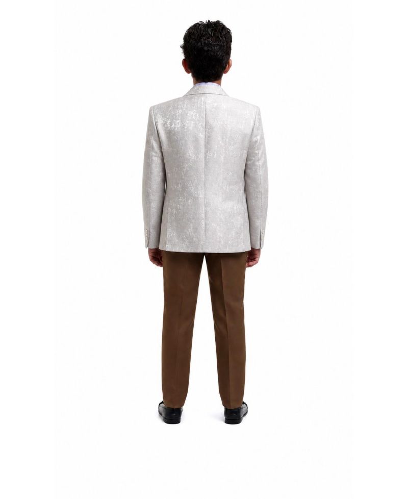 Boys Gold Slim Fit Classic Blazer