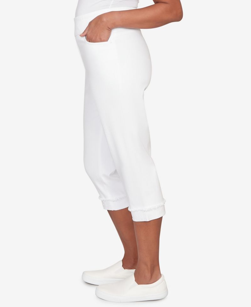Women's Port Side Mother of Pearl Denim Super Stretch Capri Jeans