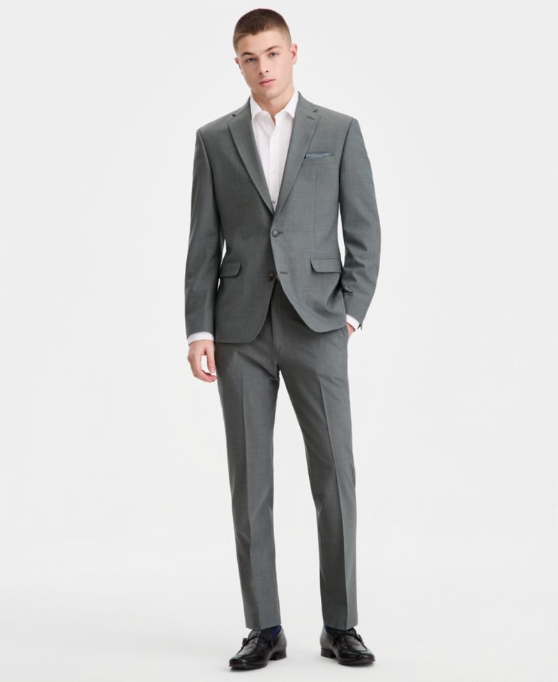 Men's Slim-Fit Sharkskin Suit Vest