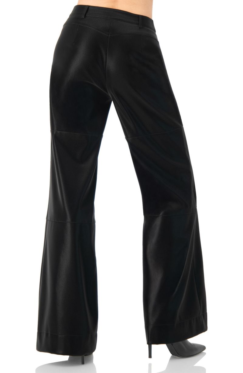 Women's High Shine Semi-Flared Trousers