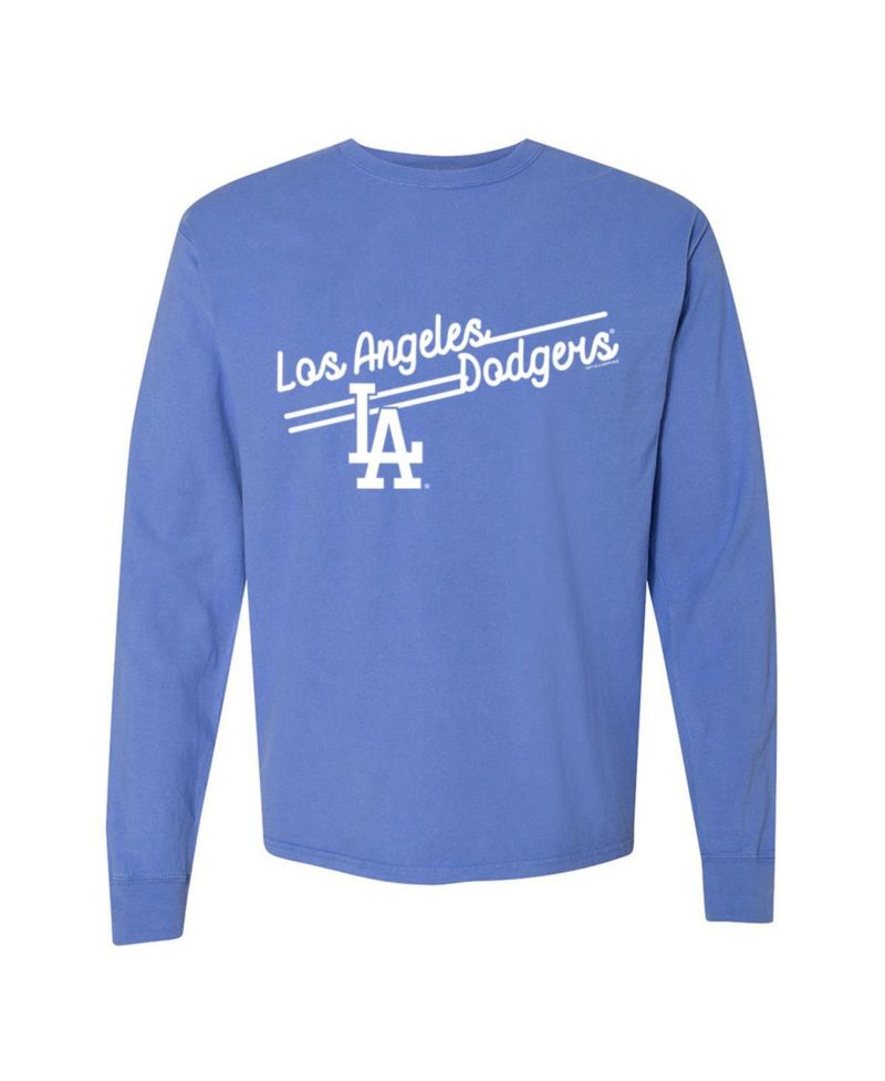 Women's Royal Los Angeles Dodgers Pigment Dye Long Sleeve T-Shirt
