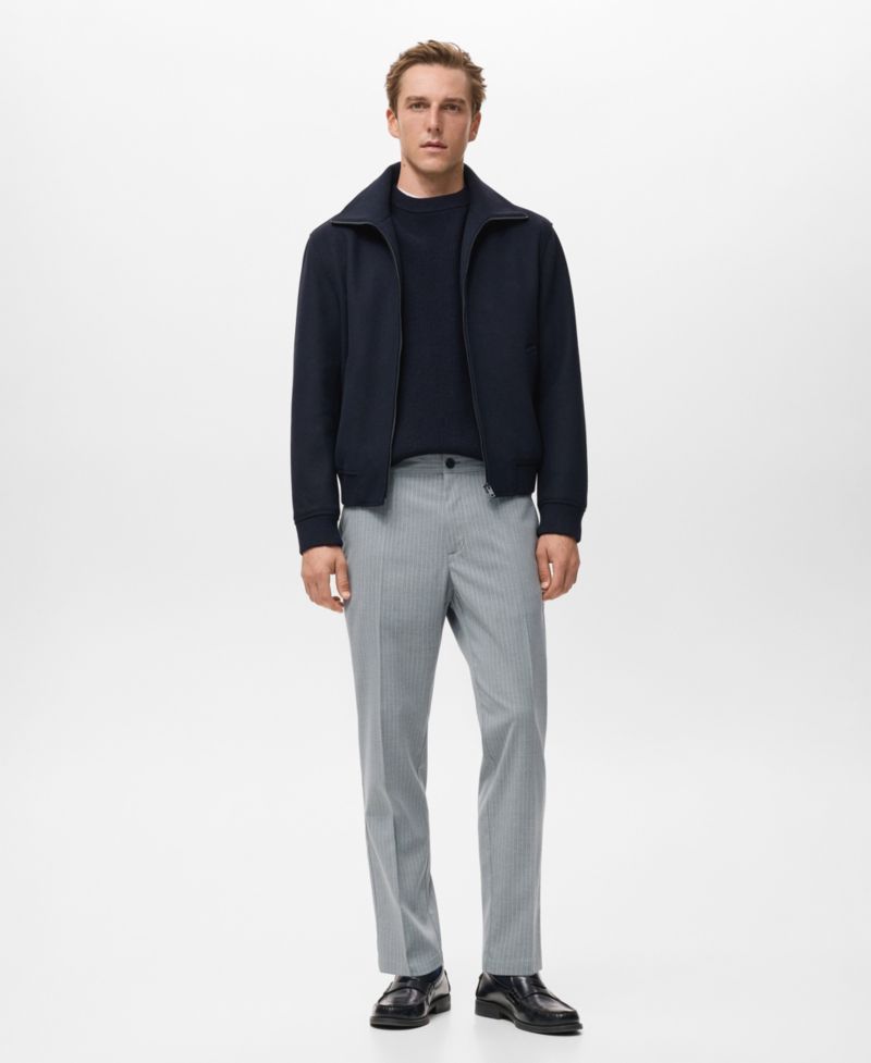 Men's Striped Slim-Fit Pants