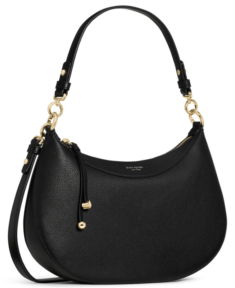 Liv Small Pebbled Leather Hobo Shoulder Bag