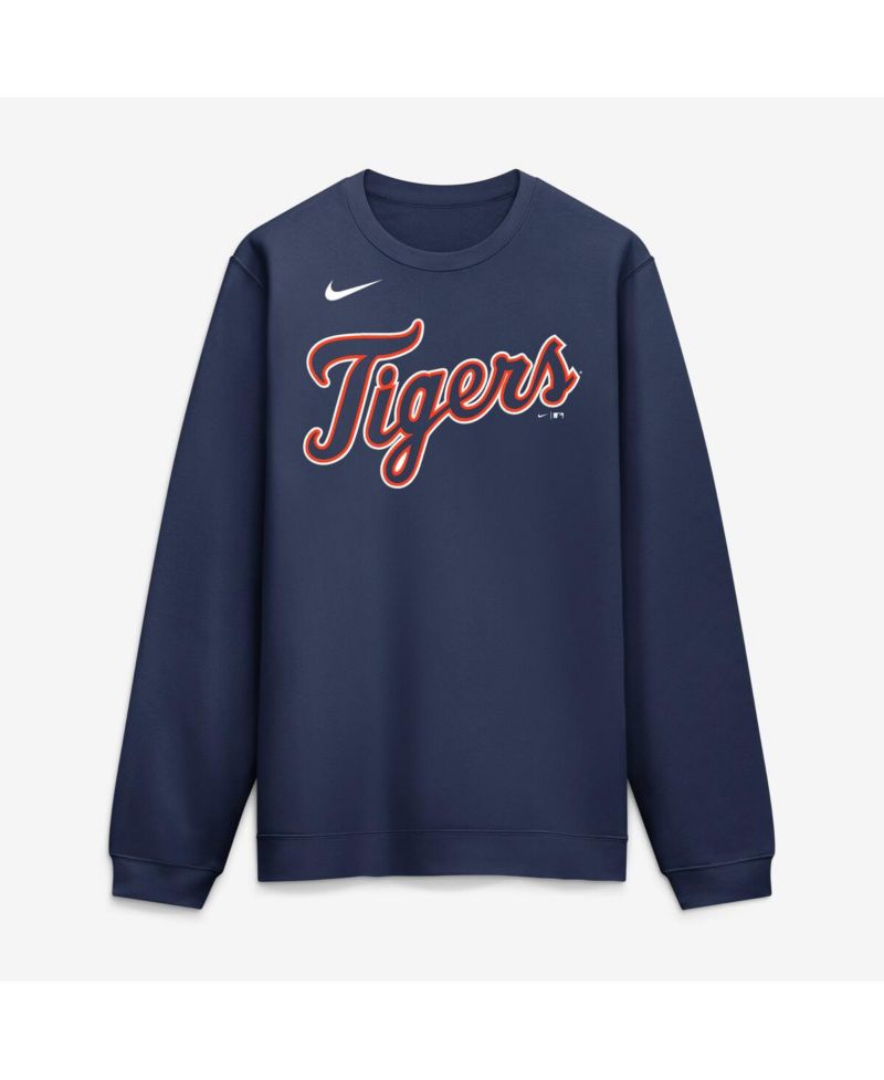 Men's Navy Detroit Tigers Primetime Wordmark Sweatshirt