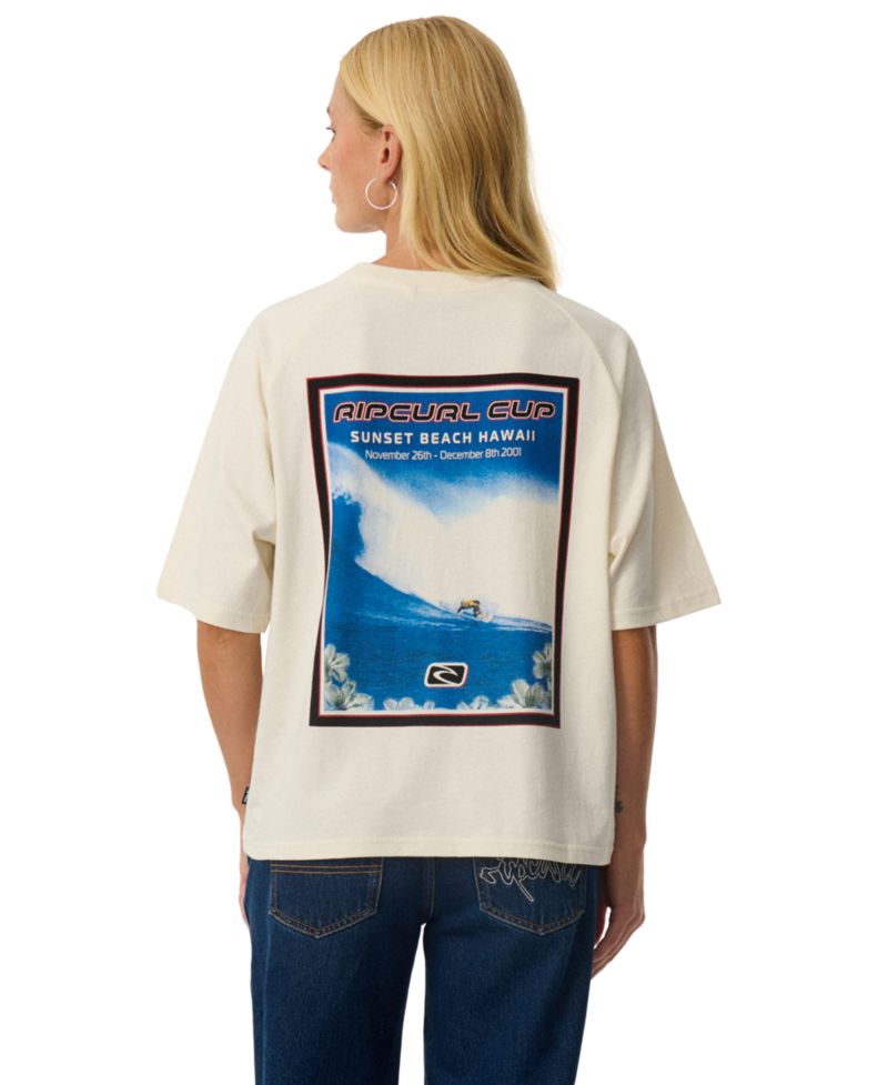 Women's Sunset Beach Raglan Boxy T-Shirt