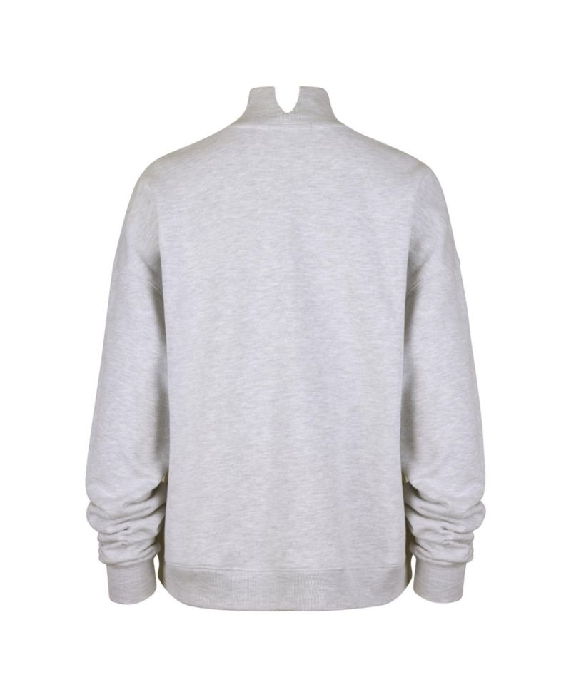 Women's Subtle Muse Mock-Neck Long-Sleeve Relaxed-Oversized Sweatshirt