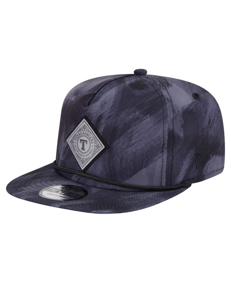 Men's Navy Texas Rangers Printed Golfer Snapback Hat
