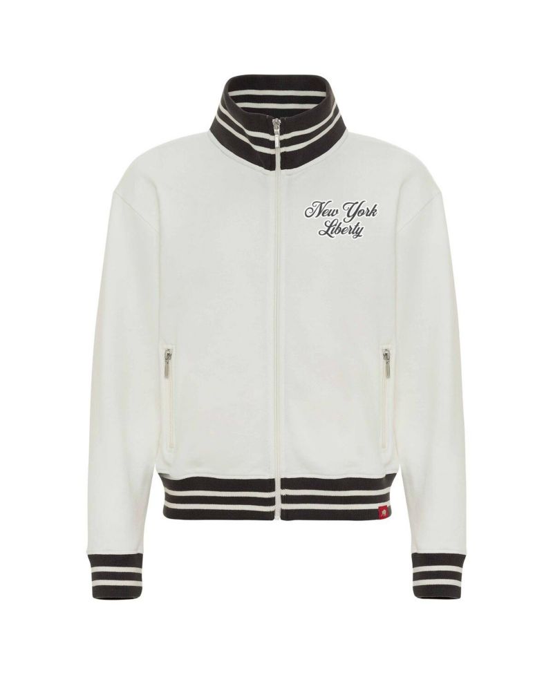 Women's Cream New York Liberty Athletic Club Collection Sutton French Terry Full-Zip Jacket