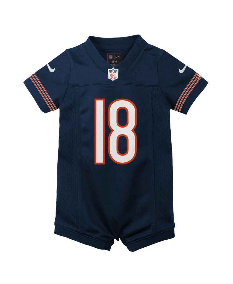 Big Boys and Girls Caleb Williams Navy Chicago Bears Game Romper Jersey