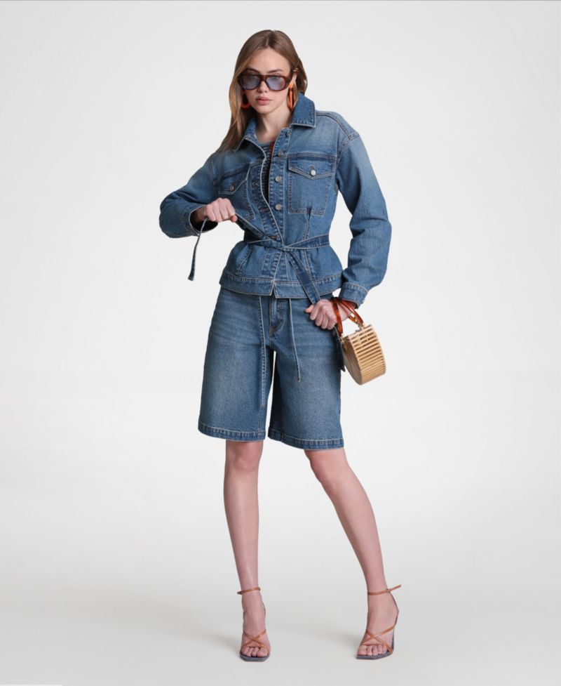 Women's Back Cinch Denim Jacket