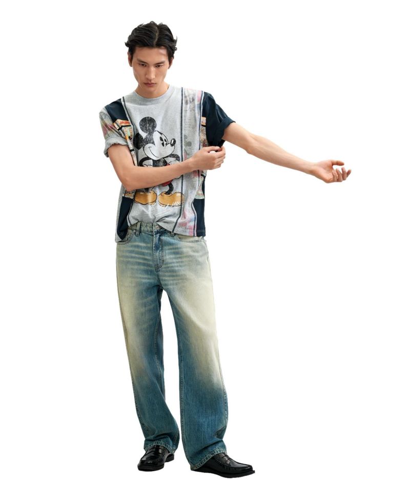 Men's Mickey collage T-shirt