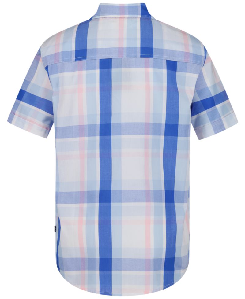 Boys' 8-20 Americana Plaid Short-Sleeve Woven Shirt