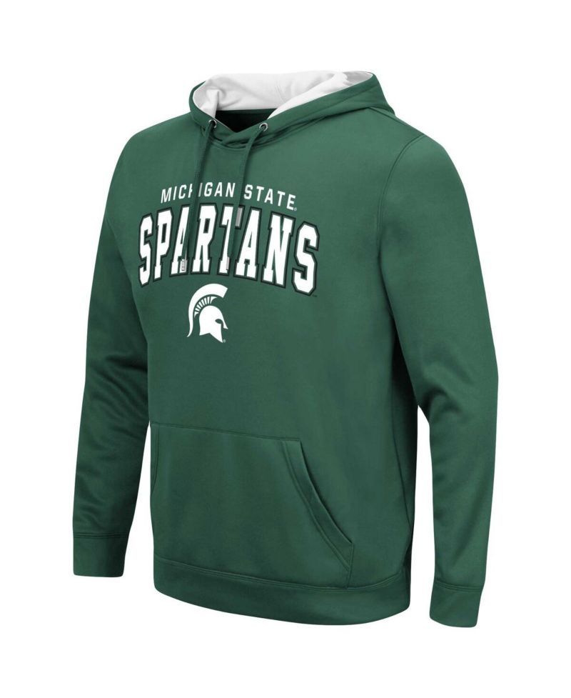 Men's Green Michigan State Spartans Resistance Pullover Hoodie
