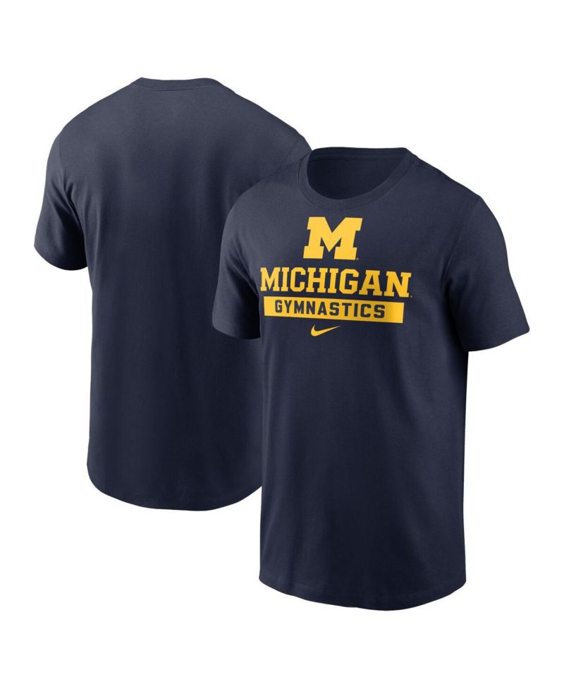 Men's Navy Michigan Wolverines Sport Drop Gymnastics T-Shirt