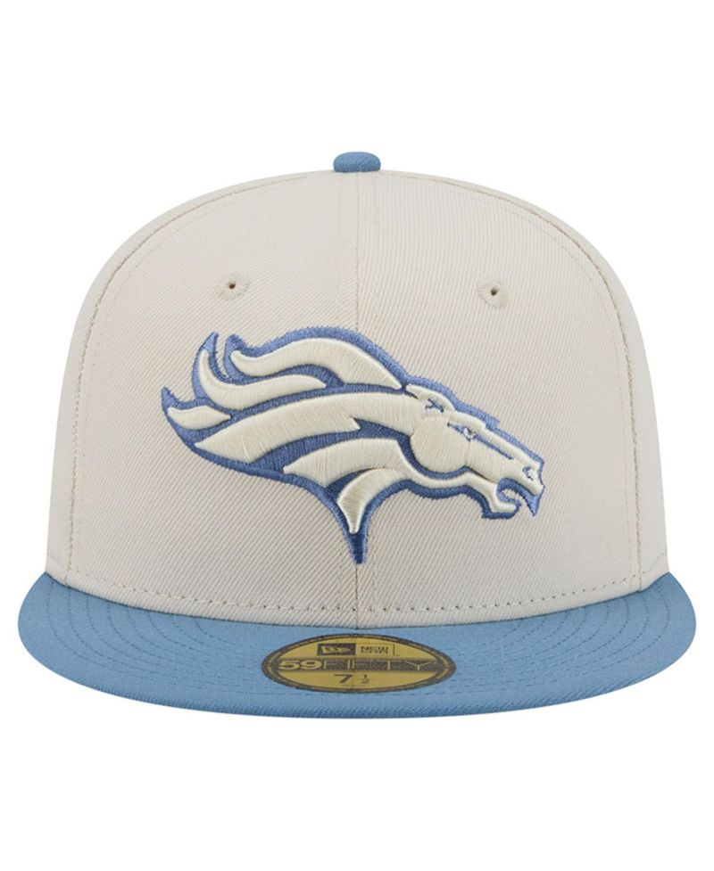 Men's Cream/Blue Denver Broncos Color Pack 59FIFTY Fitted Hat