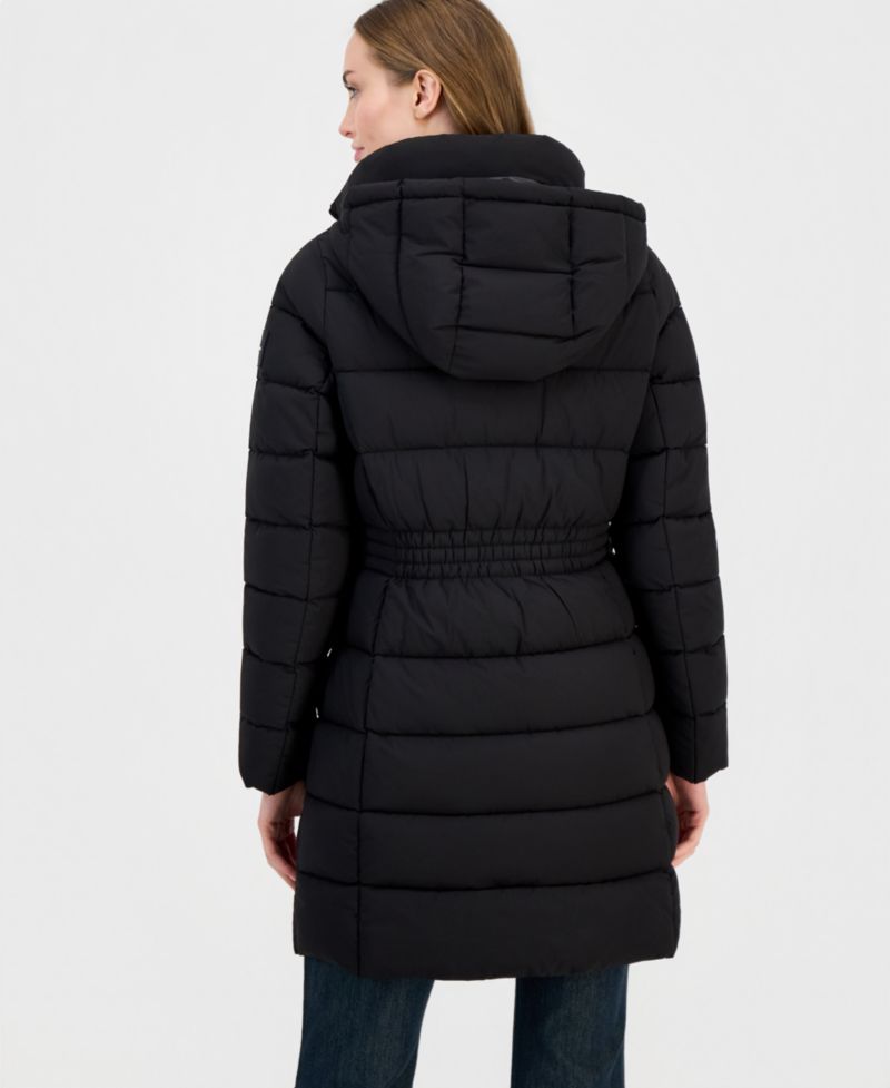 Petite Hooded Packable Puffer Coat