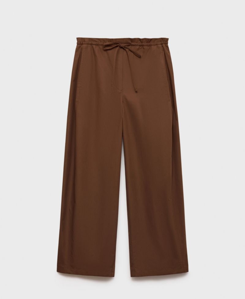 Women's Paper Bag Cotton Pants