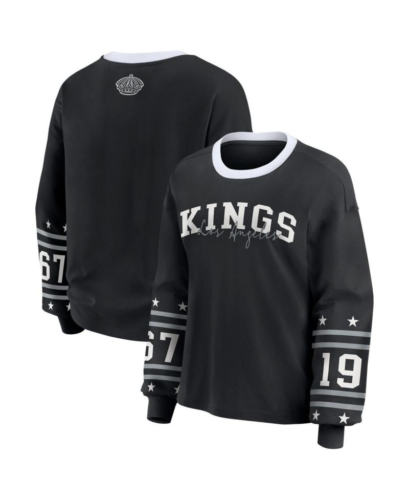 Women's Black Los Angeles Kings Long-Sleeve Sport T-Shirt