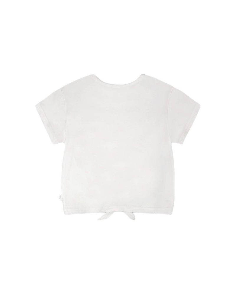 Big Girls Cotton Tie at Waist Jersey T-Shirt