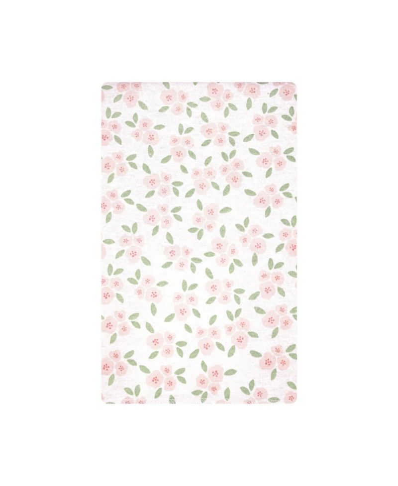 Girl Cotton Poly Flannel Burp Cloths 10-Pack, Sweet Little Floral, One Size